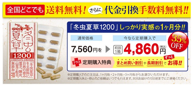 冬虫夏草1200サプリ